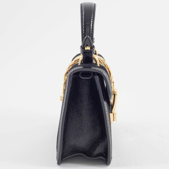Gucci Sylvie Mini Handbag, Sherry Line, Suede and Leather, Black, 2-Way - Picture 4 of 16